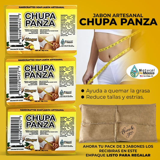 Chupa Panza Bar Soap 3 pack Jabon de Barra