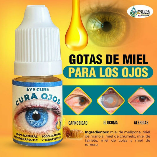Gota Cura Ojos Eye Drops Lubricant, Refresh Drops Carnocidad Natural de México
