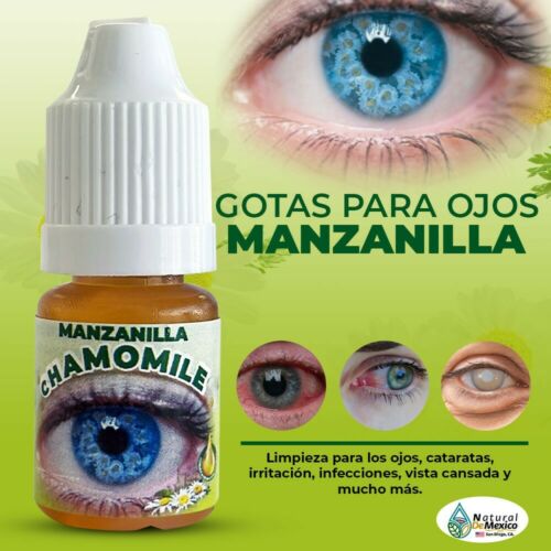 Gotas de Manzanilla Chamomile Herbal Eye Drops 100% Natural para Cataratas y más